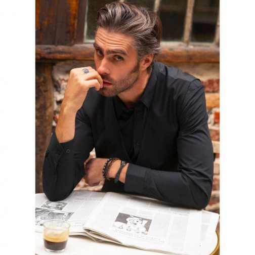 Сорочка чоловіча NeoBlu Blaise колір чорний 03182309