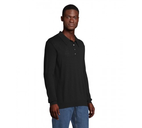 Лонгслів поло NeoBlu Stefan колір чорний 03986309