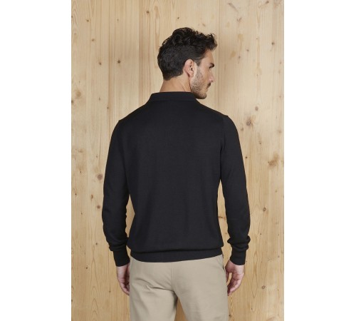 Лонгслів поло NeoBlu Stefan колір чорний 03986309