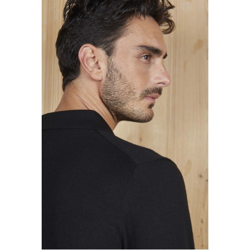 Лонгслів поло NeoBlu Stefan колір чорний 03986309