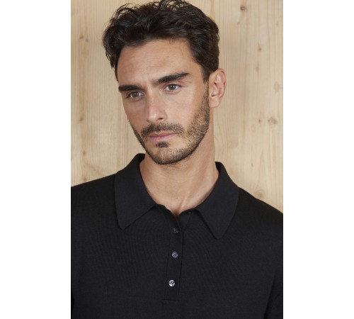 Лонгслів поло NeoBlu Stefan колір чорний 03986309