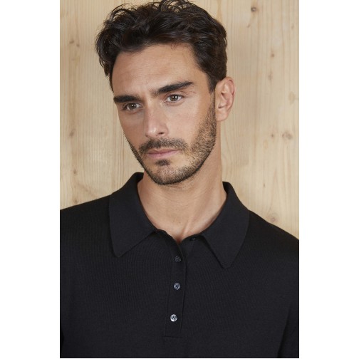 Лонгслів поло NeoBlu Stefan колір чорний 03986309