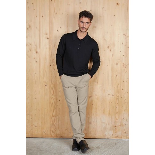 Лонгслів поло NeoBlu Stefan колір чорний 03986309