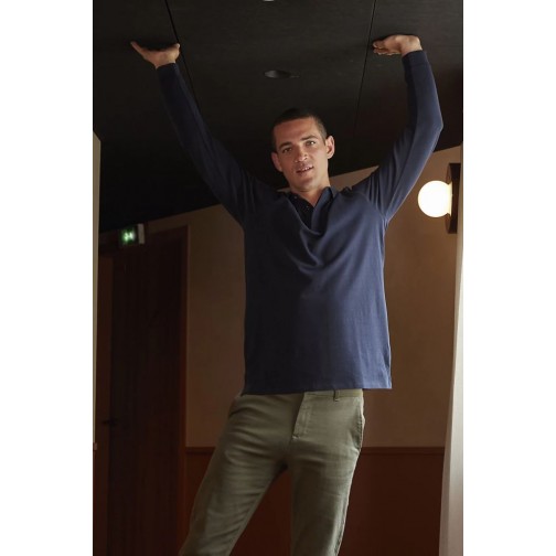 Лонгслів поло NeoBlu Owen LSL колір синій 04396603