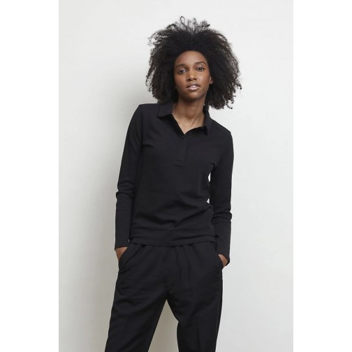 Лонгслів поло NeoBlu Owen LSL колір чорний 04397309