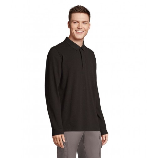 Лонгслів поло NeoBlu Owen LSL колір чорний 04396309